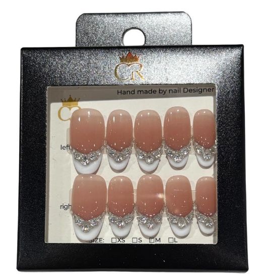 Picture of CROWN HAND PAINTED PRESS-ON NAILS STYLE GD24152