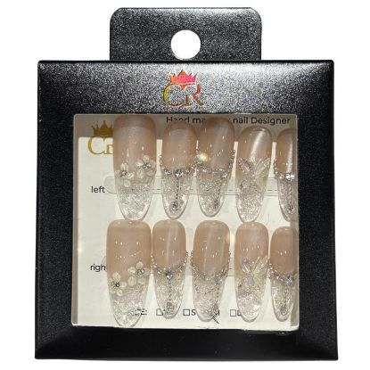 Picture of CROWN HAND PAINTED PRESS-ON NAILS STYLE GD2918