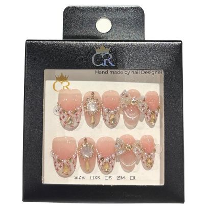 Picture of CROWN HAND PAINTED PRESS-ON NAILS STYLE GD2939