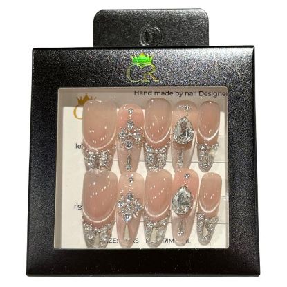 Picture of CROWN HAND PAINTED PRESS-ON NAILS STYLE GD2942