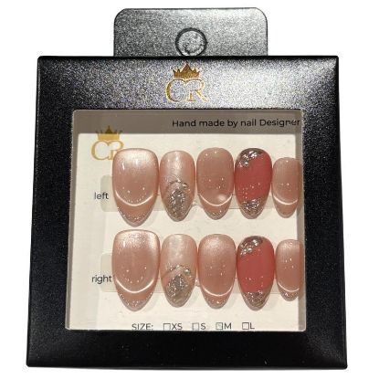 Picture of CROWN HAND PAINTED PRESS-ON NAILS STYLE DX3208