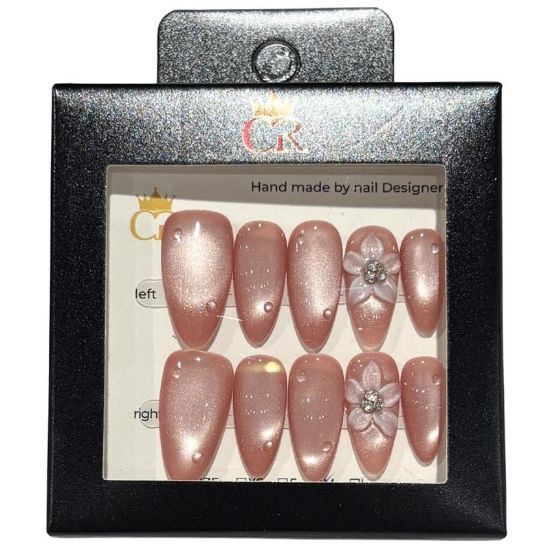 Picture of CROWN HAND PAINTED PRESS-ON NAILS STYLE 241458#