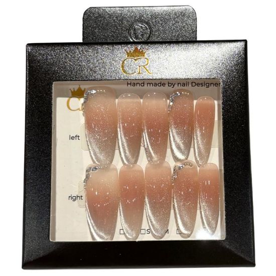 Picture of CROWN HAND PAINTED PRESS-ON NAILS STYLE GD1982
