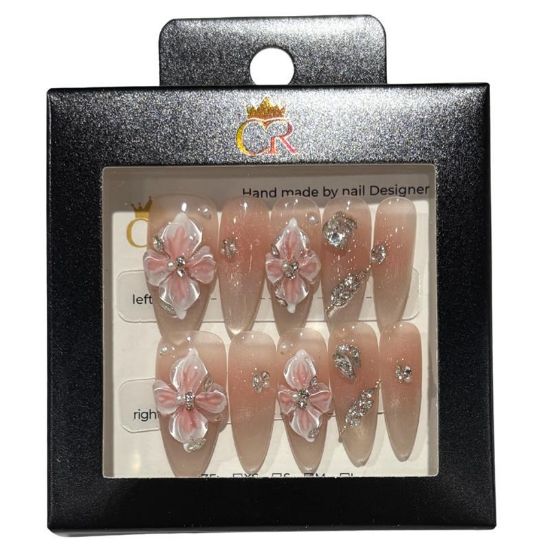 Picture of CROWN HAND PAINTED PRESS-ON NAILS STYLE GD2494