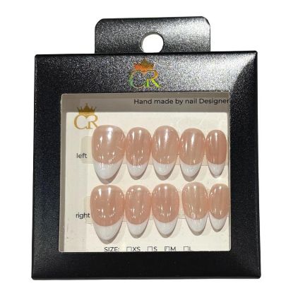 Picture of CROWN HAND PAINTED PRESS-ON NAILS STYLE E184