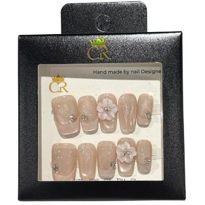 Picture of CROWN HAND PAINTED PRESS-ON NAILS STYLE C513