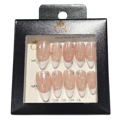 Picture of CROWN HAND PAINTED PRESS-ON NAILS STYLE D533