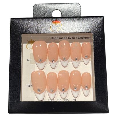 Picture of CROWN HAND PAINTED PRESS-ON NAILS STYLE E532