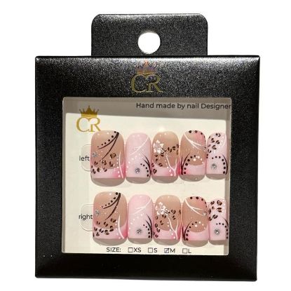 Picture of CROWN HAND PAINTED PRESS-ON NAILS STYLE B558
