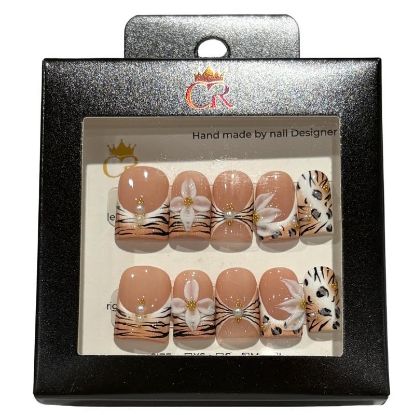 Picture of CROWN HAND PAINTED PRESS-ON NAILS STYLE B559