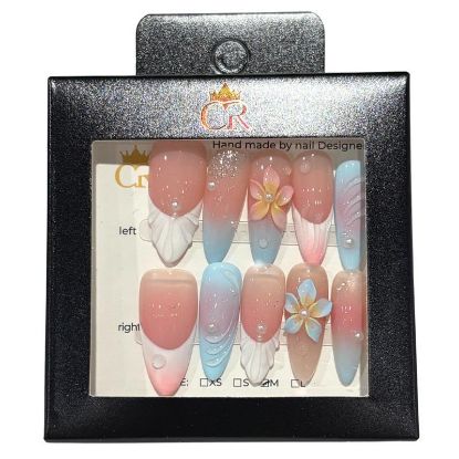 Picture of CROWN HAND PAINTED PRESS-ON NAILS STYLE B567