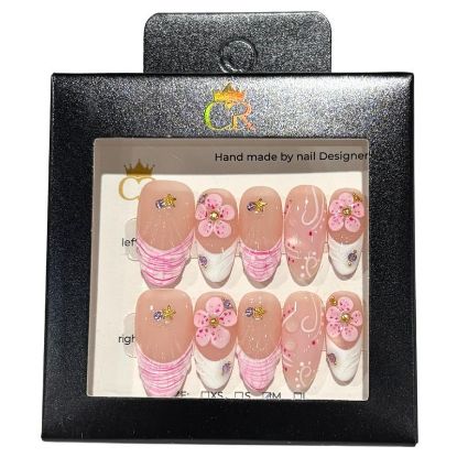 Picture of CROWN HAND PAINTED PRESS-ON NAILS STYLE B585