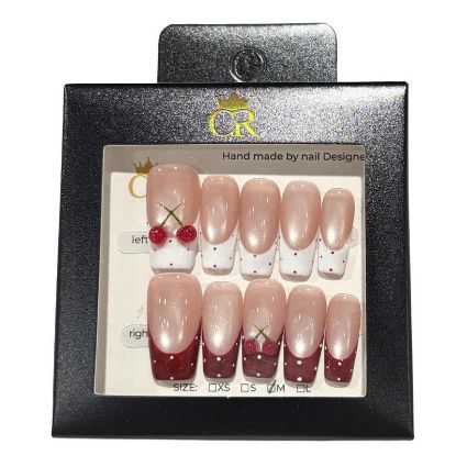 Picture of CROWN HAND PAINTED PRESS-ON NAILS STYLE C568