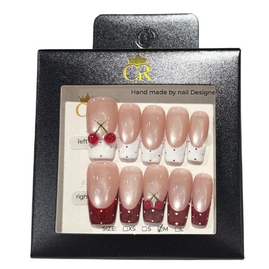 Picture of CROWN HAND PAINTED PRESS-ON NAILS STYLE C568