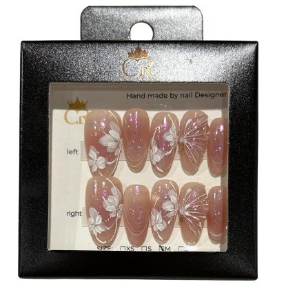 Picture of CROWN HAND PAINTED PRESS-ON NAILS STYLE C292