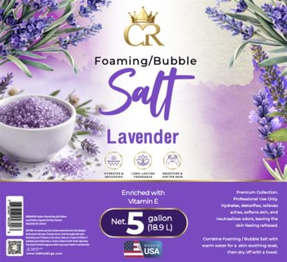 Picture of CROWN FOAMING BUBBLE SALT 5 GALLONS BUCKET LAVENDER