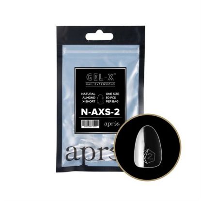 Picture of APRES GEL-X NATURAL ALMOND EXTRA SHORT REFILL-2 (50PCS)