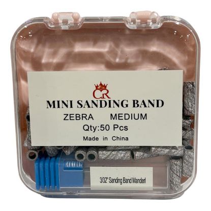 Picture of CROWN ZEBRA MINI SANDING BANDS MEDIUM 50 PCS WITH CARBIDE