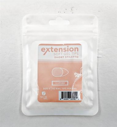 Picture of REVEL SOFT GEL TIP REFILL SHORT STILETTO #5 50PCS