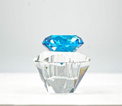 Picture of DIAMOND JAR WITH LIGHT BLUE TOP CR-16
