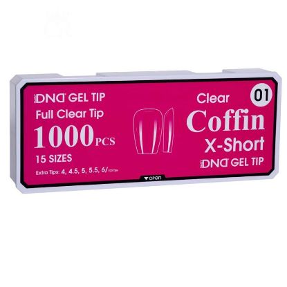 Picture of DND SOFT GEL TIPS - COFFIN X-SHORT - 1000PCS #01