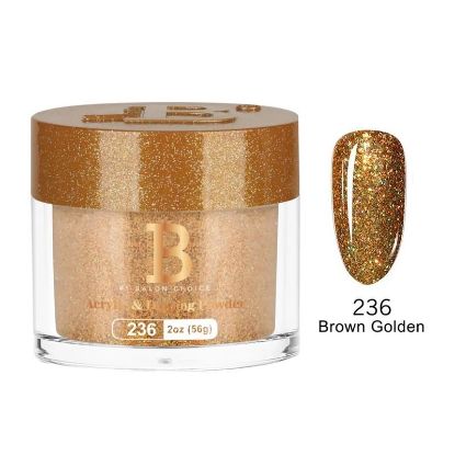 Picture of BILLIONAIRE IMPERIAL COLLECTION ACRYLIC & DIPPING POWDER IC-236 BROWN GOLDEN