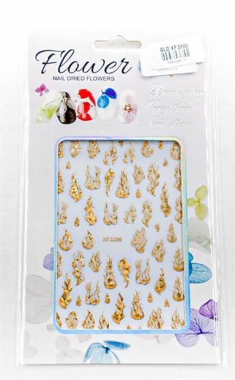 Picture of FLOWER GOLD FLAME STICKER XF3286