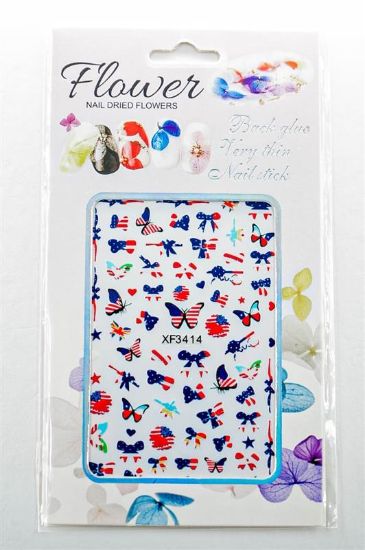 Picture of FLOWER USA BUTTERFLY STICKER XF3414