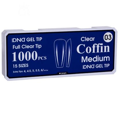 Picture of DND SOFT GEL TIPS - COFFIN MEDIUM - 1000PCS #03