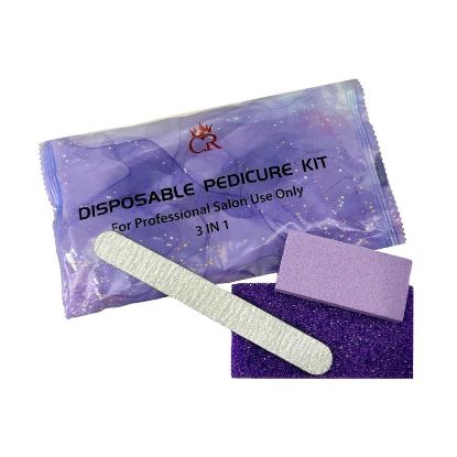 Picture of CROWN PEDICURE KIT 3PCS REGULAR PUMICE CASE OF 200 KITS CN (LIMIT 10 CASES)