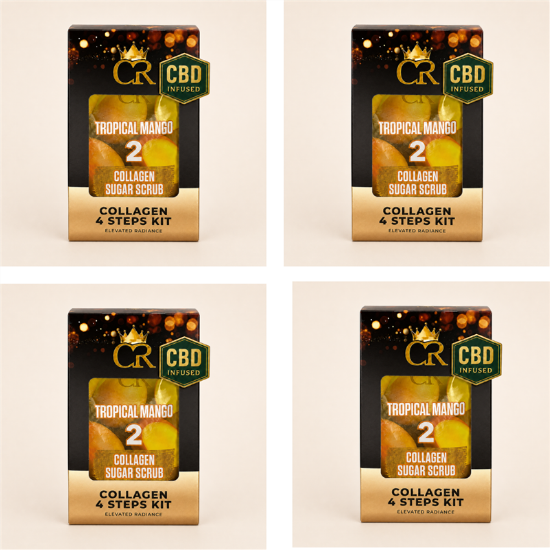 Picture of CROWN CBD COLLAGEN 4 STEPS TROPICAL MANGO CASE - 50 PCS