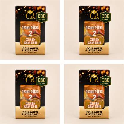 Picture of CROWN CBD COLLAGEN 4 STEPS ORANGE CITRUS CASE - 50 PCS