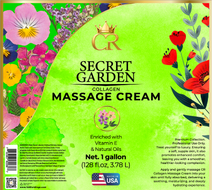 Picture of CROWN COLLAGEN MASSAGE CREAM LOTION CASE OF 4 - 1 GALLON SECRET GARDEN