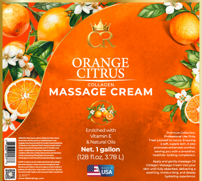 Picture of CROWN COLLAGEN MASSAGE CREAM LOTION CASE OF 4 - 1 GALLON ORANGE CITRUS