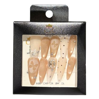 Picture of CROWN HAND PAINTED PRESS-ON NAILS STYLE C359