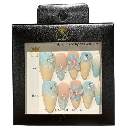 Picture of CROWN HAND PAINTED PRESS-ON NAILS STYLE B583