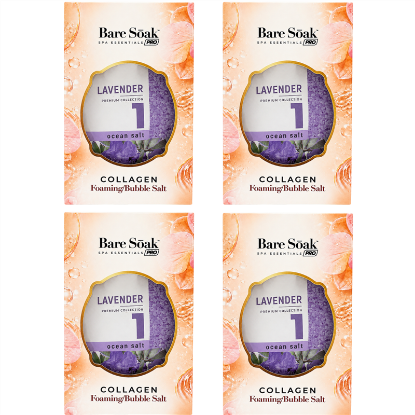 Picture of BARE SOAK COLLAGEN FOAMING 4 STEPS LAVENDER CASE - 50 PCS
