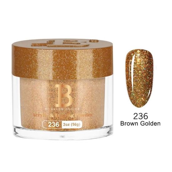 Picture of BILLIONAIRE IMPERIAL COLLECTION ACRYLIC & DIPPING POWDER IC-236 BROWN GOLDEN