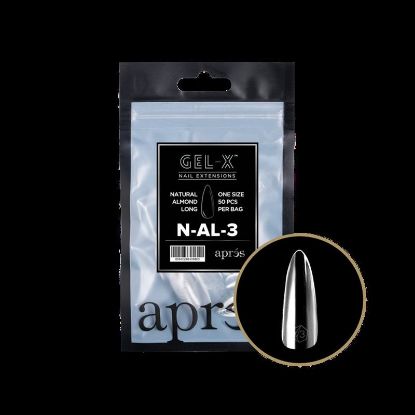Picture of APRES GEL-XÂ® NATURAL ALMOND LONG TIP REFILL BAG-3 50 PCS