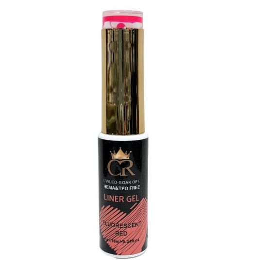 Picture of CROWN LINER GEL NAIL ART 18 FLUORESCENT RED