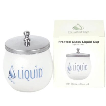 Picture of BERKELEY FROSTED GLASS LIQUID CUP WITH STAINLESS STEEL LID LC133