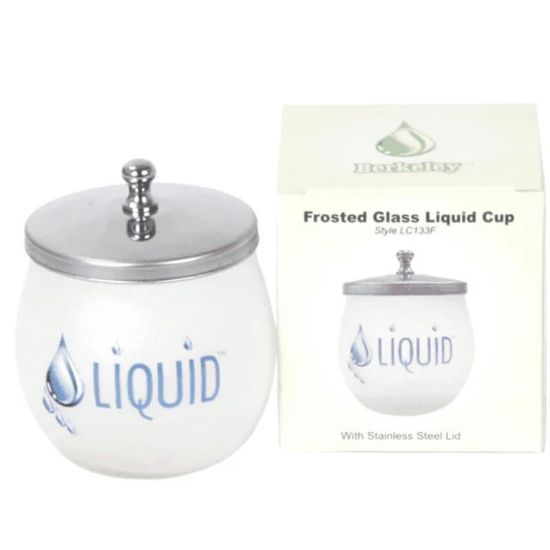Picture of BERKELEY FROSTED GLASS LIQUID CUP WITH STAINLESS STEEL LID LC133