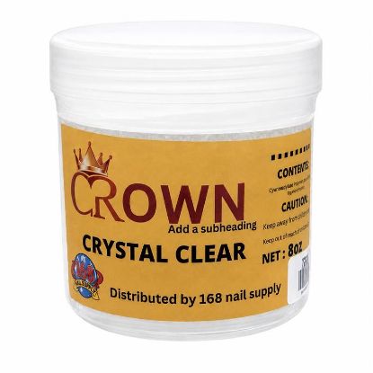 Picture of CROWN POWDER CRYSTAL CLEAR ACRYLIC POWDER 8OZ