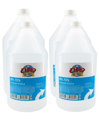 Picture of 168 NAIL SUPPLY IPA 70% ISOPROPLE ALCOHOL CASE CASE OF 4 GALLONS (LIMIT 3 CASES)