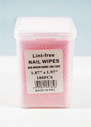 Picture of LINT-FREE NAIL WIPES PINK 180 PCS CR-61