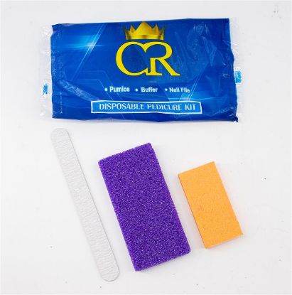 Picture of CROWN PEDICURE KIT 3PCS REGULAR PUMICE CASE OF 200 KITS VN (LIMIT 10 CASES)