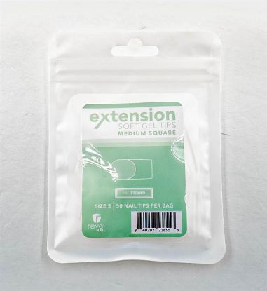 Picture of REVEL SOFT GEL TIP REFILL MEDIUM SQUARE #5 50PCS