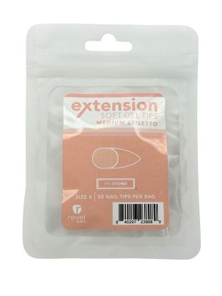 Picture of REVEL SOFT GEL TIP REFILL MEDIUM STILETTO #6 50PCS