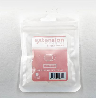 Picture of REVEL SOFT GEL TIP REFILL SHORT ROUND #3 50PCS