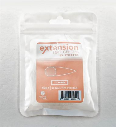 Picture of REVEL SOFT GEL TIP REFILL XL LONG STILETTO #5 50PCS